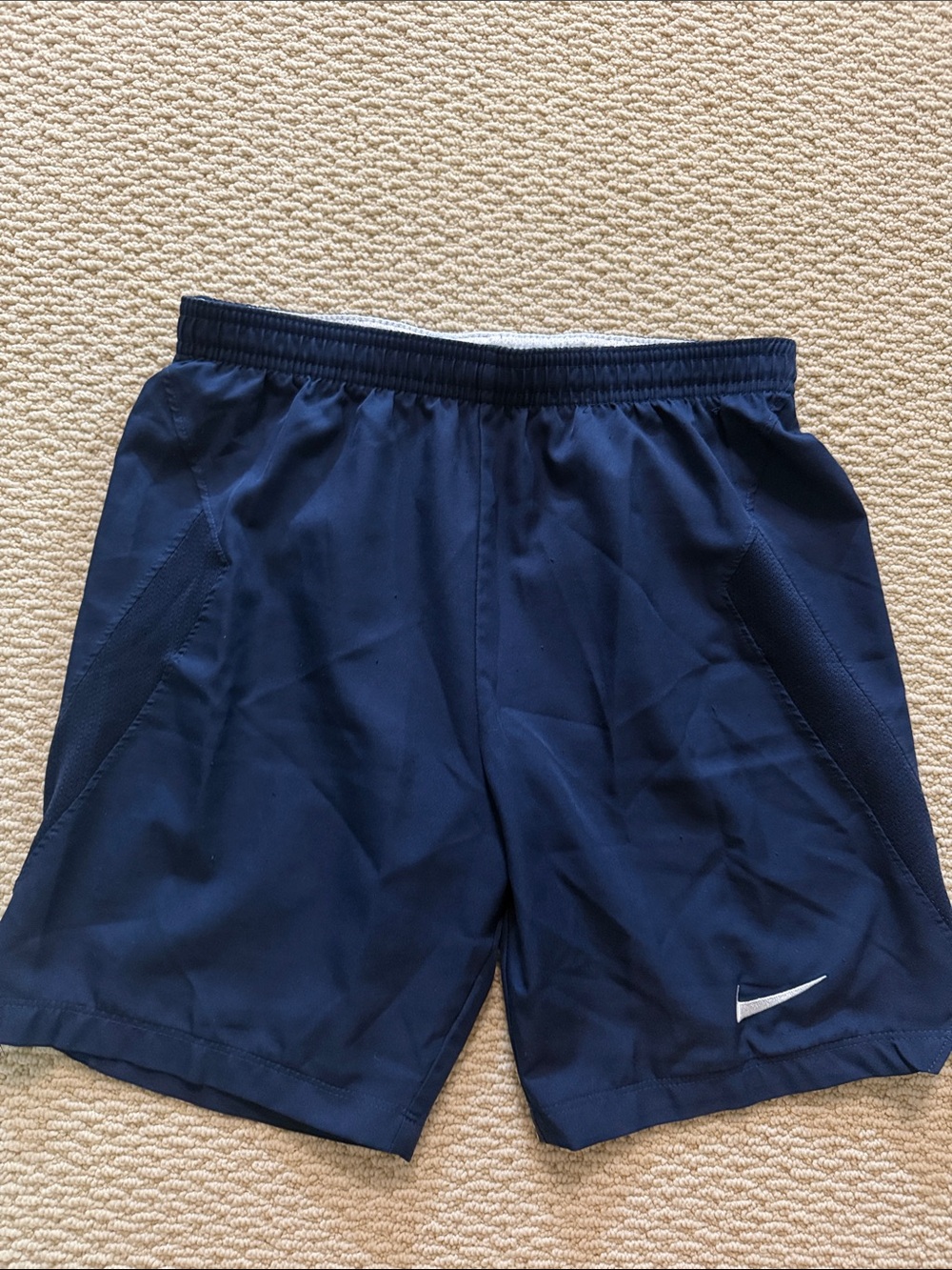Nike Boys Dri-fit Lightweight Navy Blue Athletic Shorts